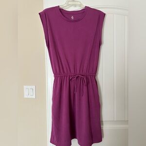 EUC Loft Lou & Grey Sandwashed Drawstring Pocket Dress Size XS